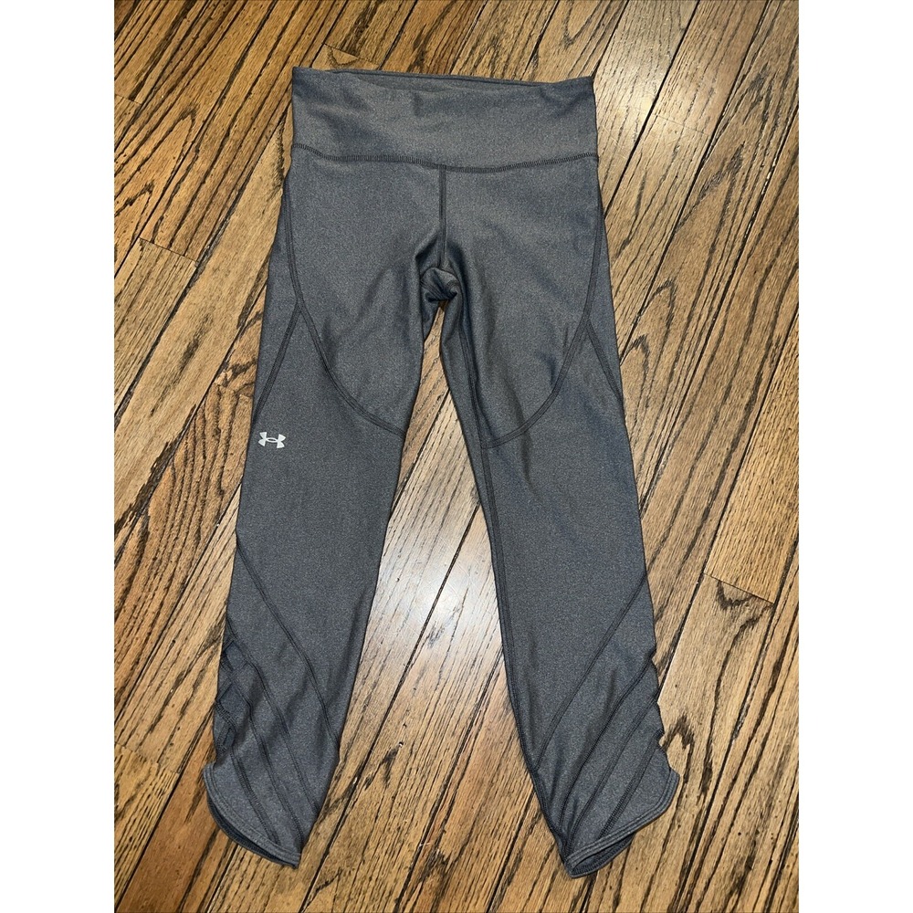 Under Armour Women's Tulip Hem Heat Gear Medium Gray Compression Leggings
